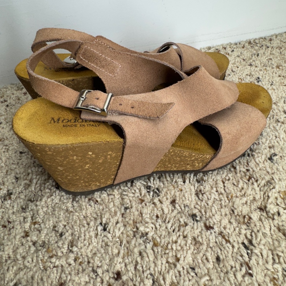 Modabella Brown cork wedges Sandal Womens 7